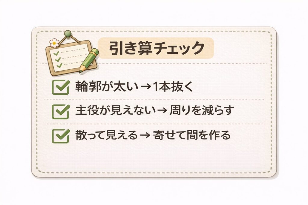 引き算チェックシート