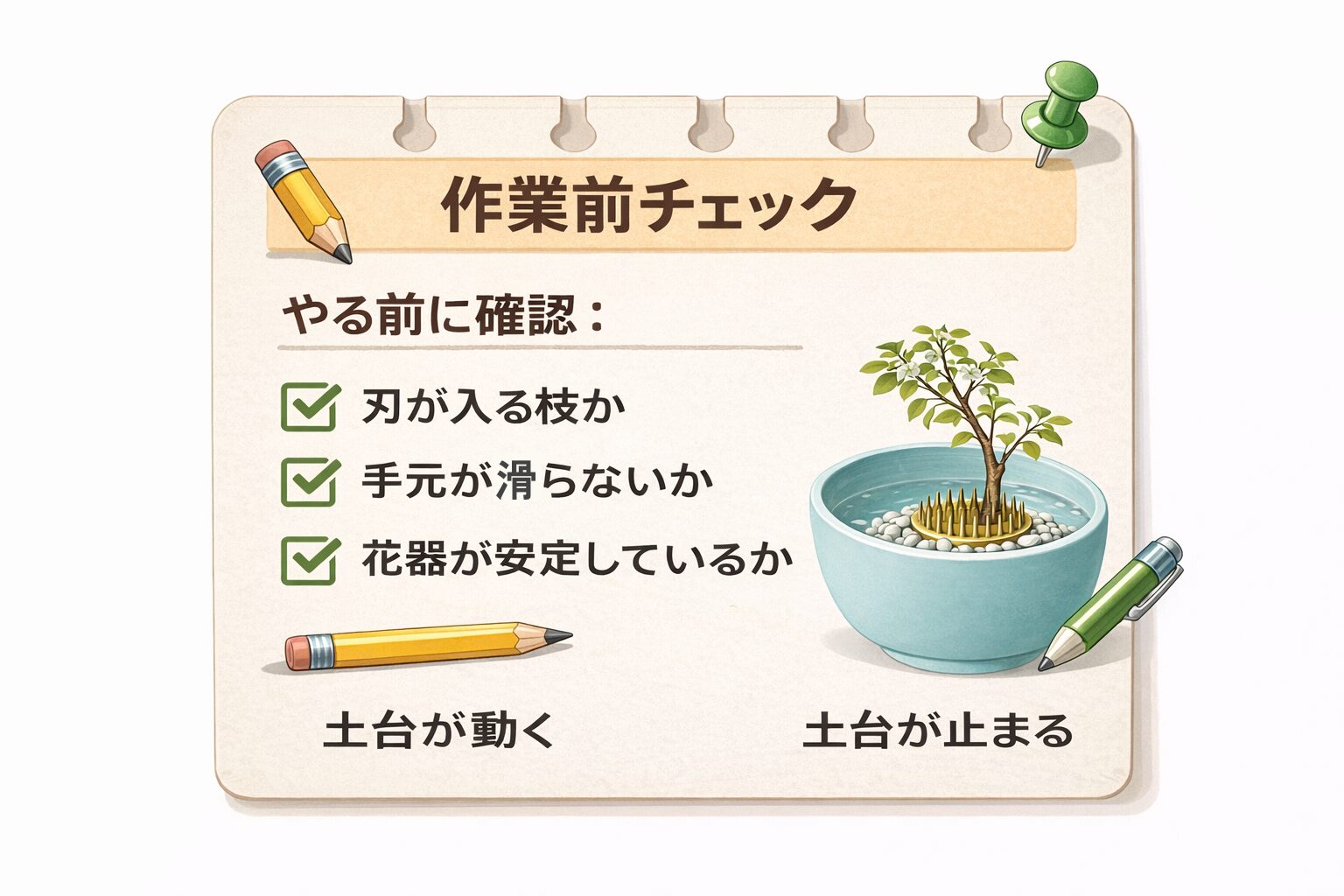 作業前チェックの図