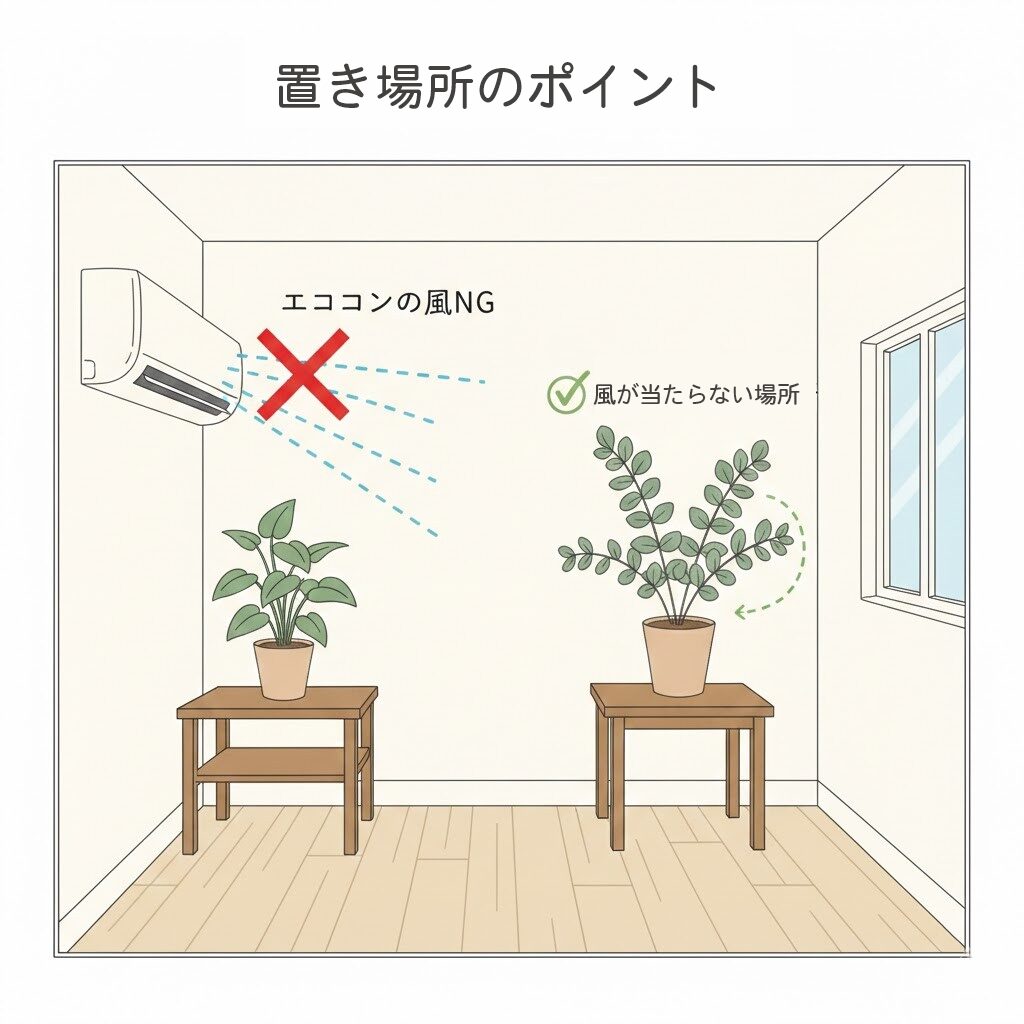 長持ちさせる手入れ：置き場所のポイントを図解