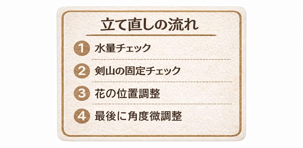 倒れた時の立て直しの流れ