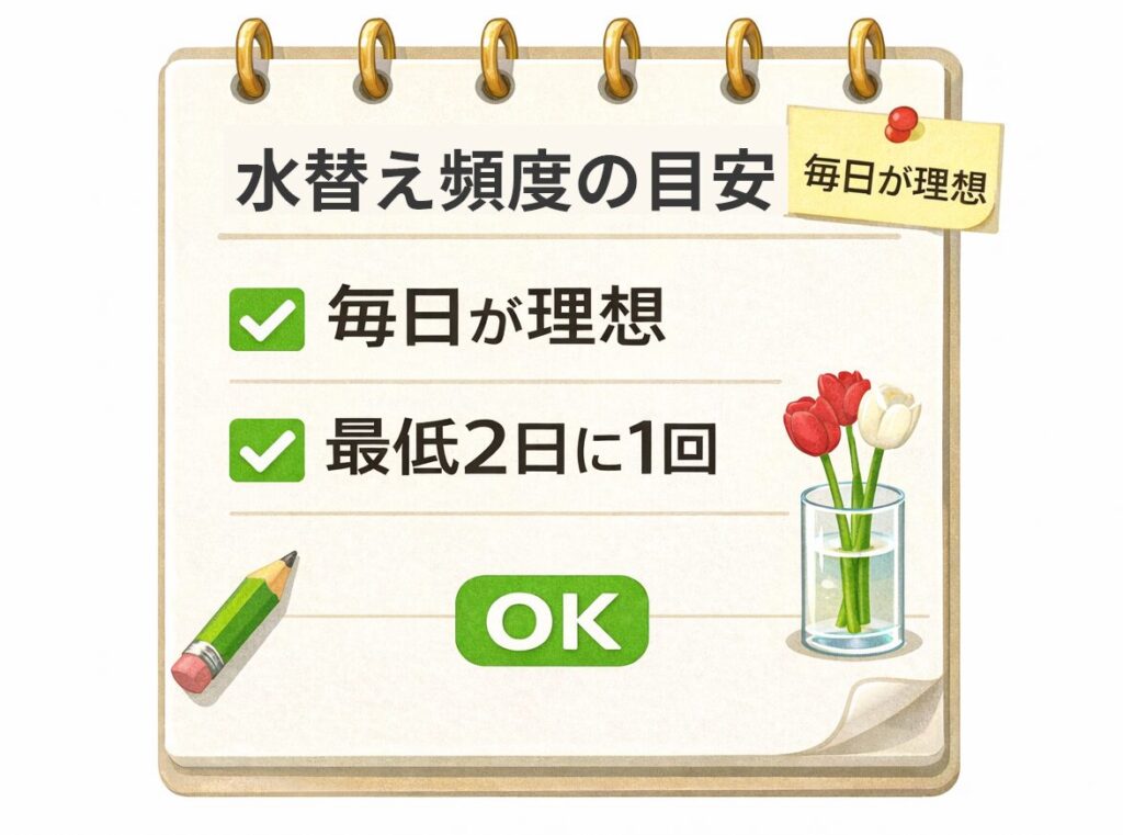 水替え頻度の目安カード