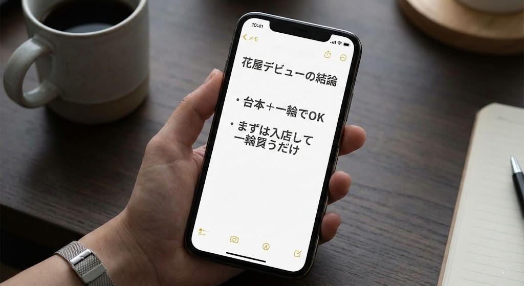 スマホに保存した台本を撮った写真