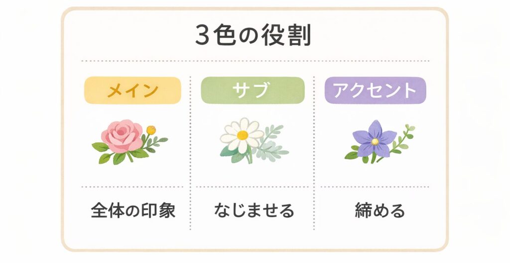 3色の役割解説図