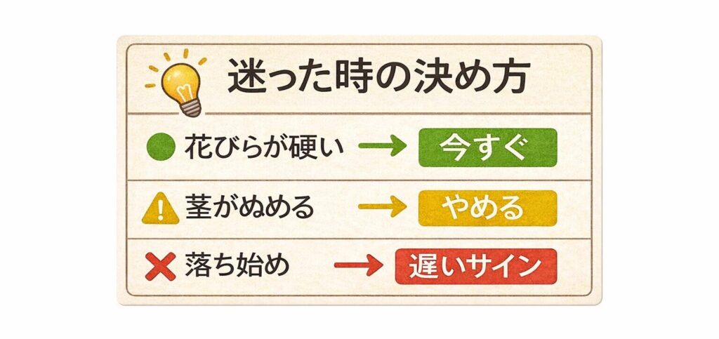 ドライ化を迷った時の決め方を図解
